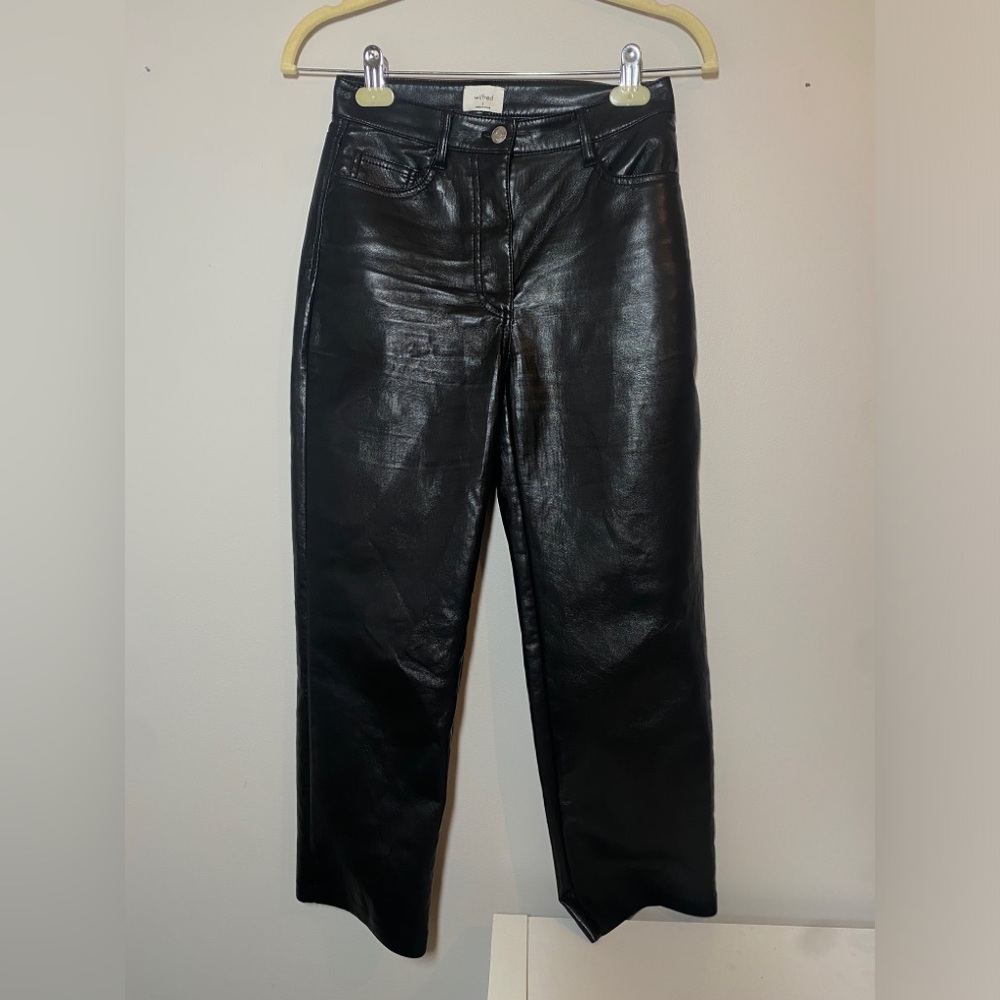 Aritzia WILFRED MELINA Pleather Vegan Leather pants jeans trousers